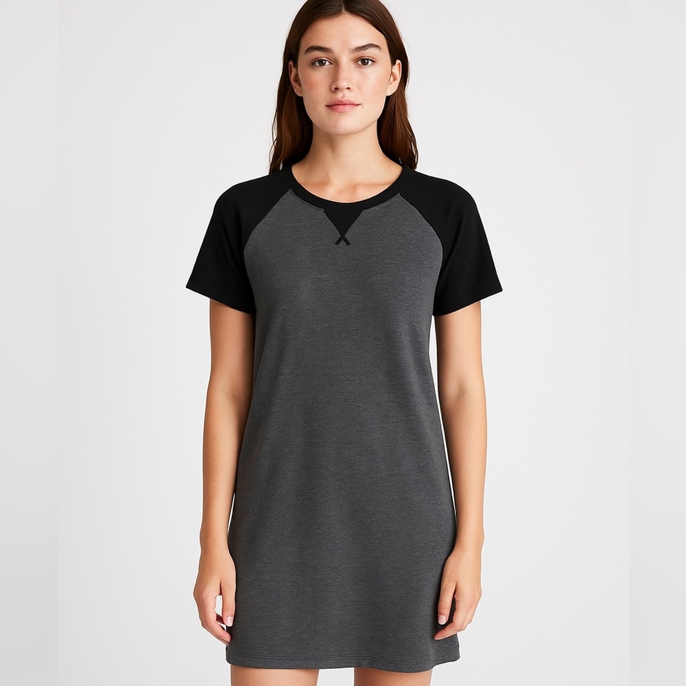 Madewell colorblock sporty dress gray and black‎ size small
